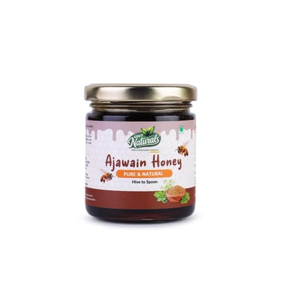 UNT Naturals Ajwain Honey 250g- Raw & Natural Honey- Pure, Unfiltered & Unprocessed Shahad- No Added Sugar- Healthy, Naturally Contains Enzymes & Antioxidants- Ideal for Cooking, Baking & Daily Use