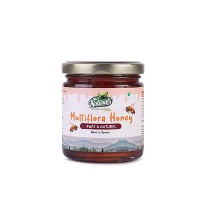 UNT Naturals Multiflora Honey 250g- Raw & Natural Honey- Pure, Unfiltered, Unprocessed Shahad- No Added Sugar- Naturally Contains Enzymes & Antioxidant- Ideal for Cooking, Baking & Daily Use